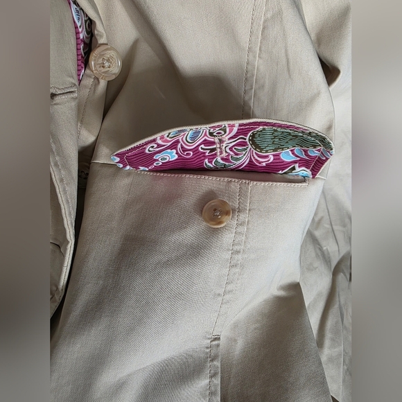 Tommy Hilfiguer Lined Women's Fall Coat. Cream, Med, In Good Condition, Cotton - Picture 14 of 14